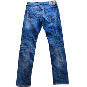 True Religion Slim NF Midnight Blue Stonewashed Jeans Size 34 Misty Hallway